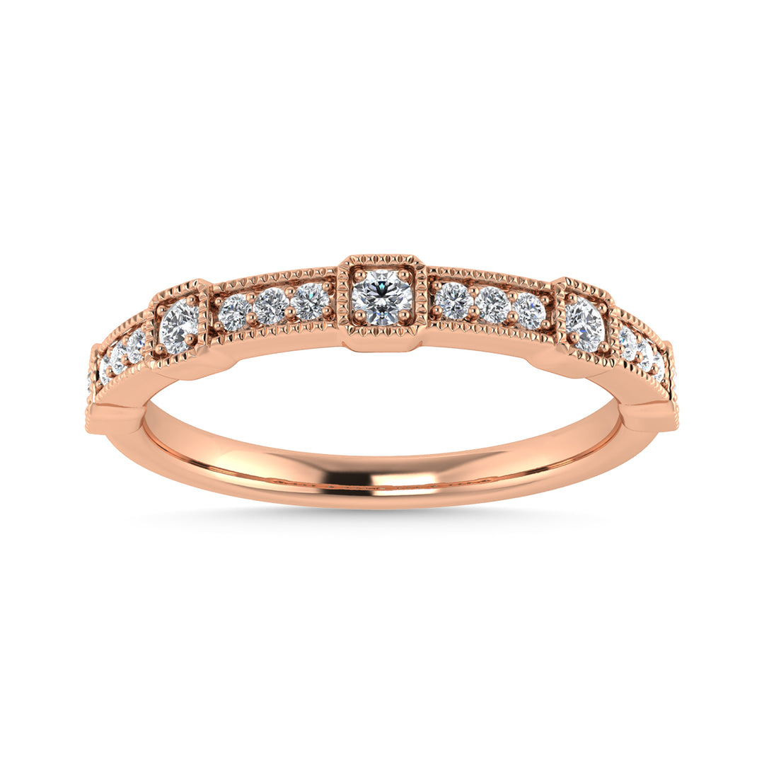 1/6 Ct. Tw. Diamond Stackable Band in 14K Rose Gold