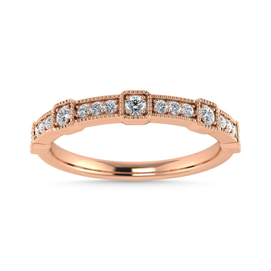 1/6 Ct. Tw. Diamond Stackable Band in 14K Rose Gold