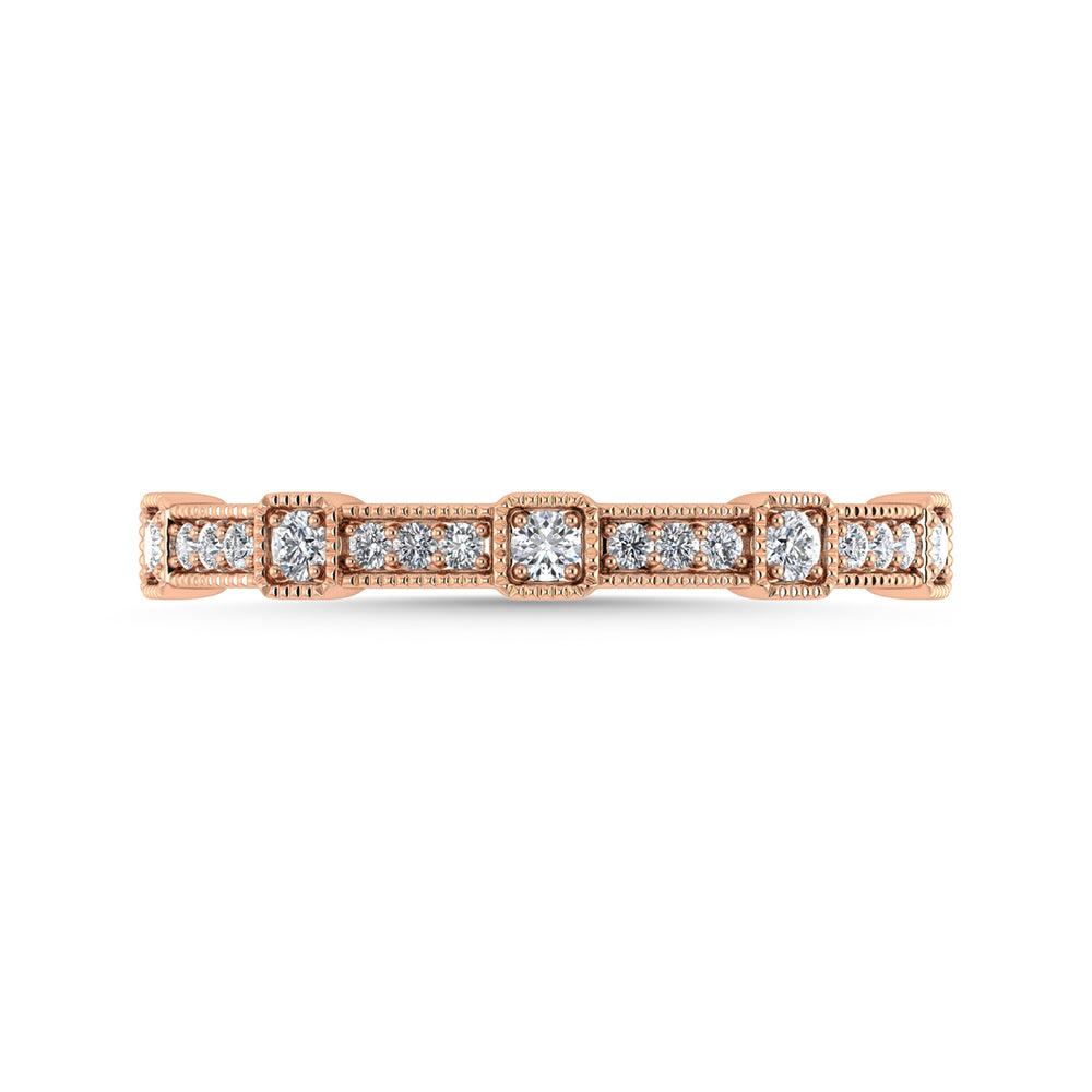 1/6 Ct. Tw. Diamond Stackable Band in 14K Rose Gold
