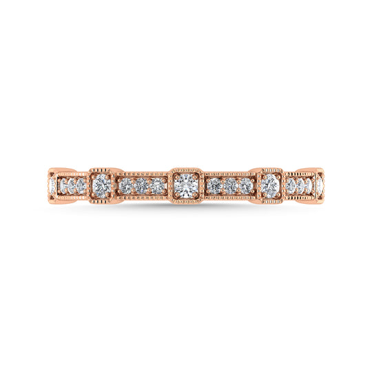 1/6 Ct. Tw. Diamond Stackable Band in 14K Rose Gold