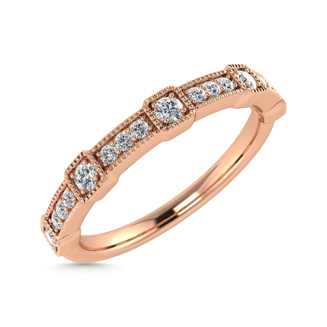 1/6 Ct. Tw. Diamond Stackable Band in 14K Rose Gold