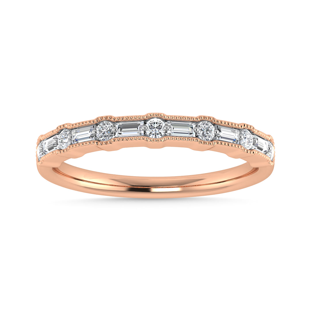 1/4 Ct. Tw. Diamond Women's Wedding Band in 14K Rose Gold