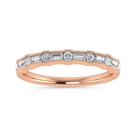 1/4 Ct. Tw. Diamond Women's Wedding Band in 14K Rose Gold