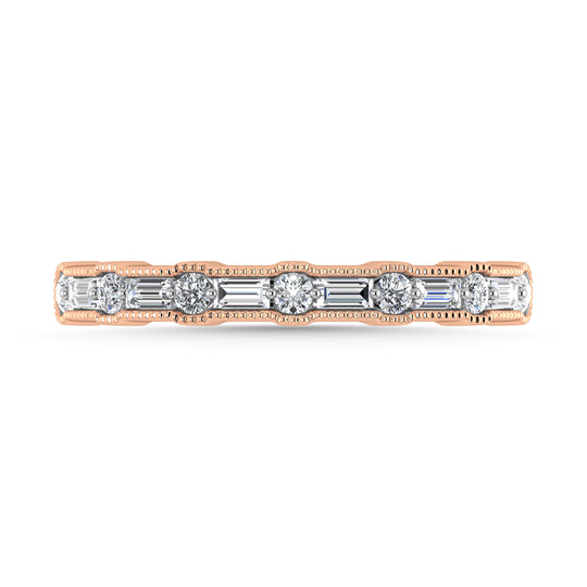 1/4 Ct. Tw. Diamond Women's Wedding Band in 14K Rose Gold