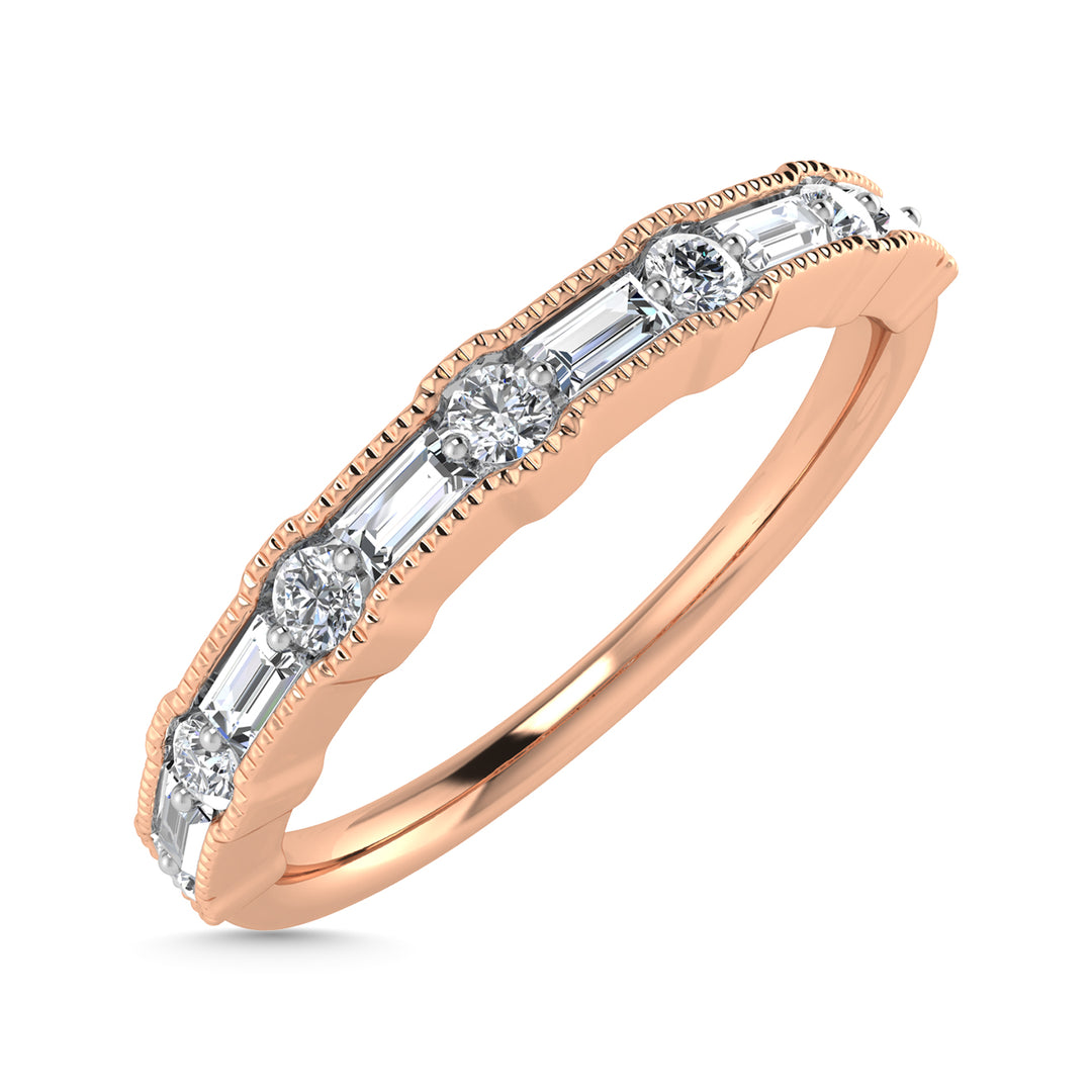 1/4 Ct. Tw. Diamond Women's Wedding Band in 14K Rose Gold