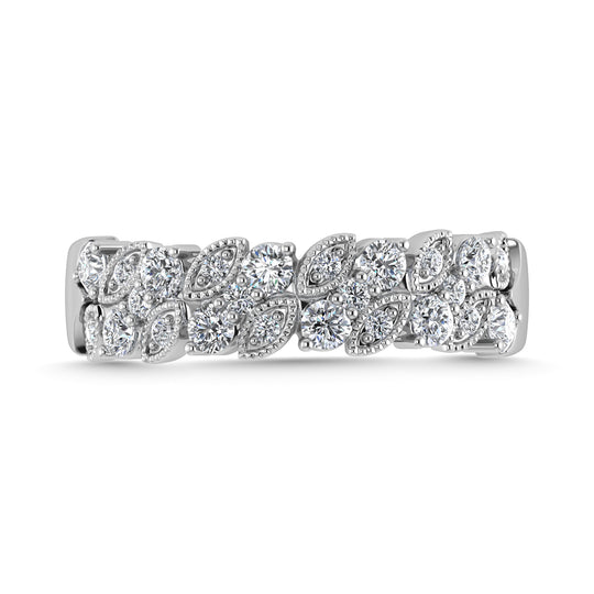 Diamante 1/2 Ct.Tw. Banda de moda en oro blanco de 14 quilates