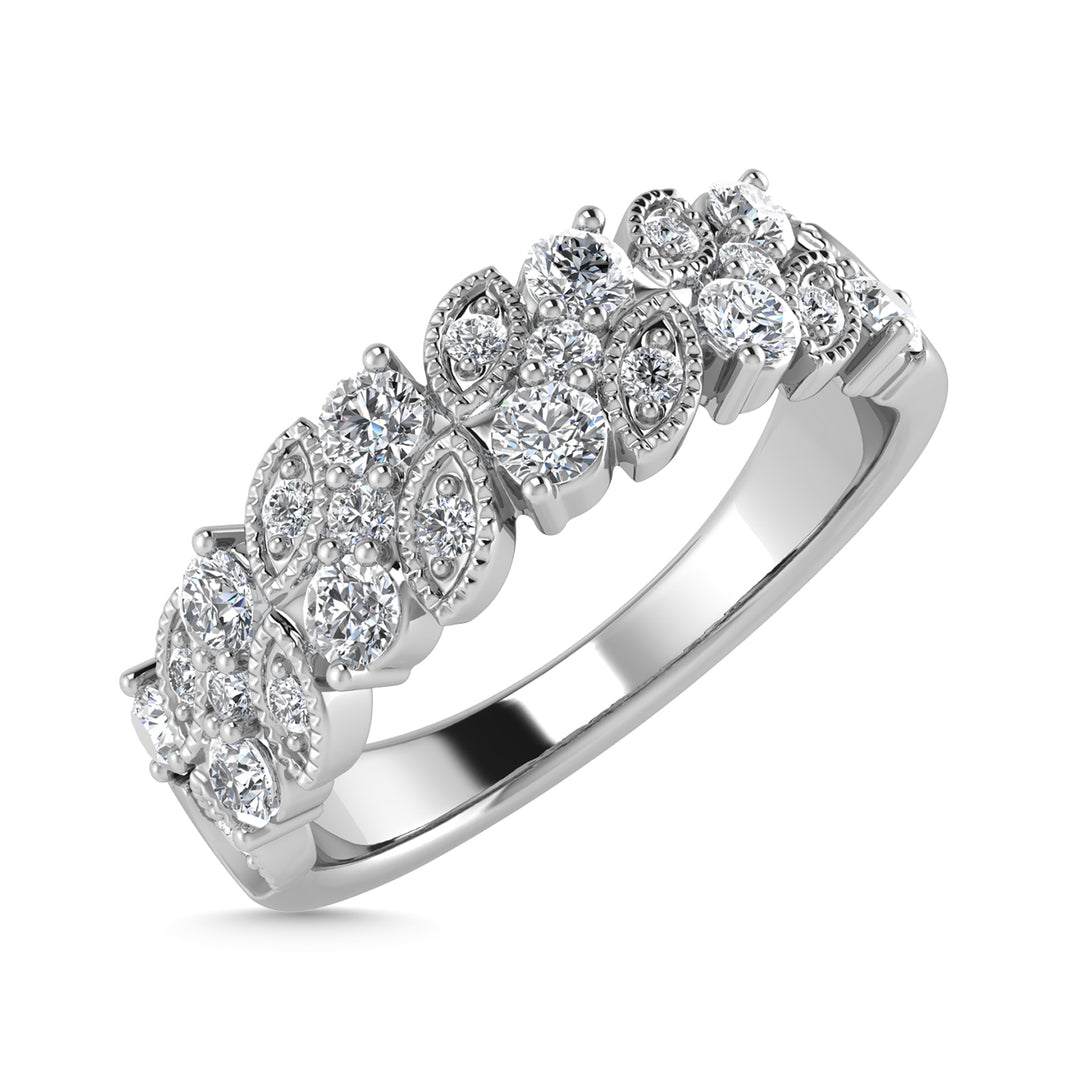 Diamante 1/2 Ct.Tw. Banda de moda en oro blanco de 14 quilates