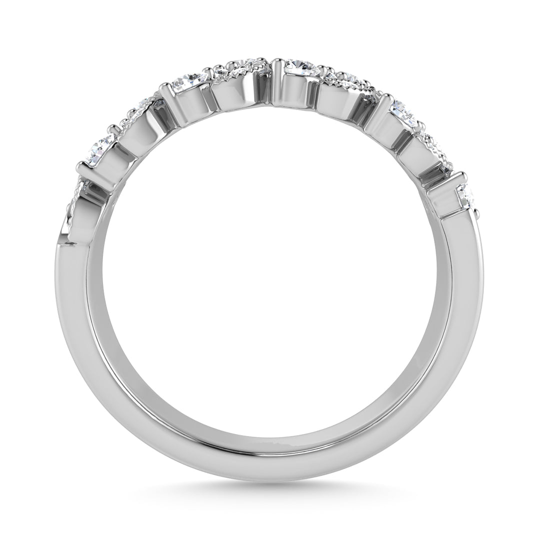 Diamante 1/2 Ct.Tw. Banda de moda en oro blanco de 14 quilates