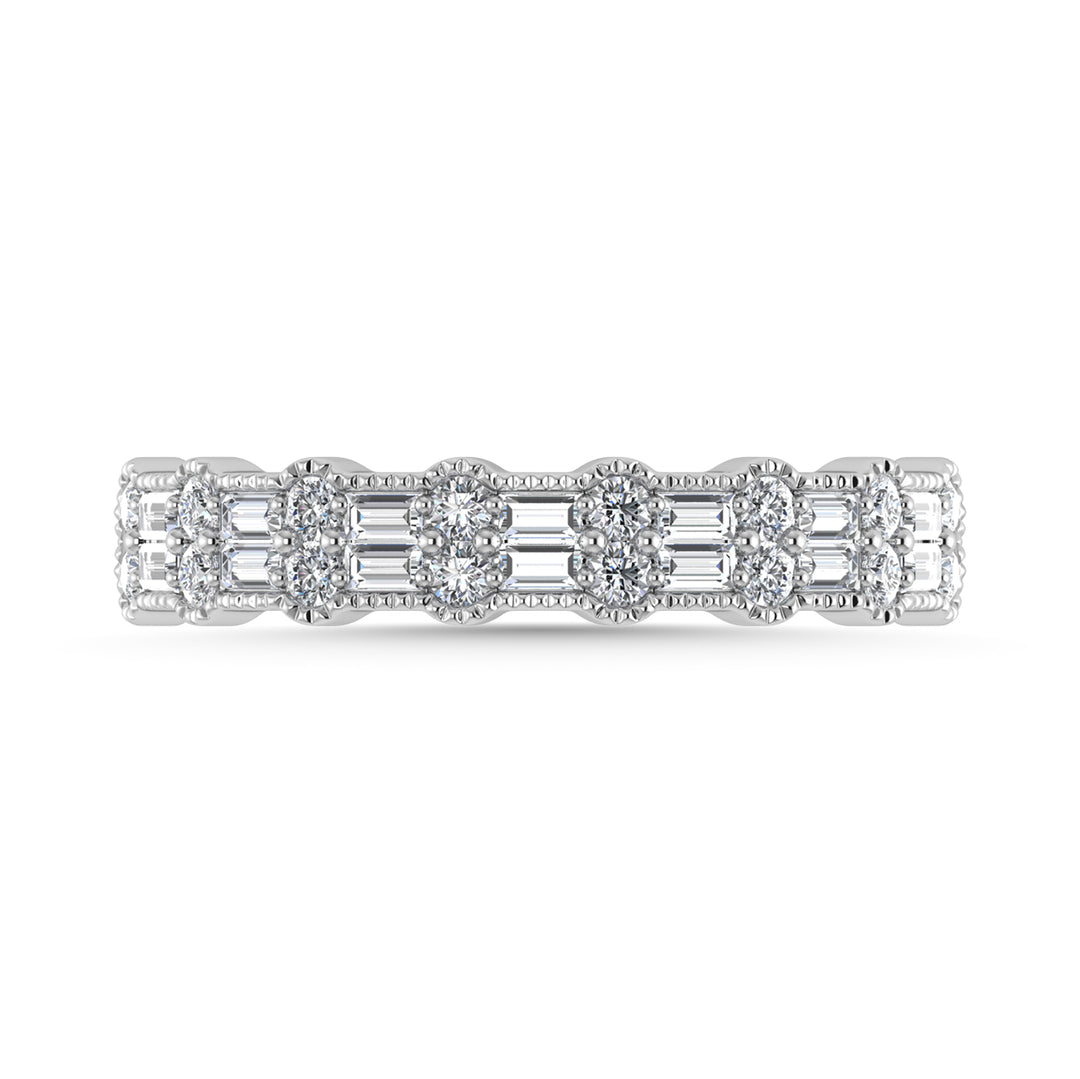 Diamante 1/2 Ct.Tw. Banda de moda en oro blanco de 14 quilates