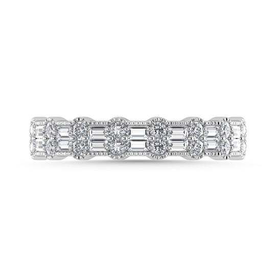 Diamante 1/2 Ct.Tw. Banda de moda en oro blanco de 14 quilates