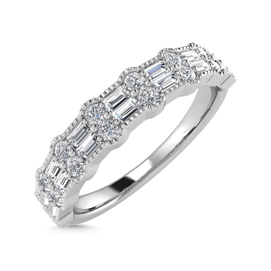 Diamante 1/2 Ct.Tw. Banda de moda en oro blanco de 14 quilates