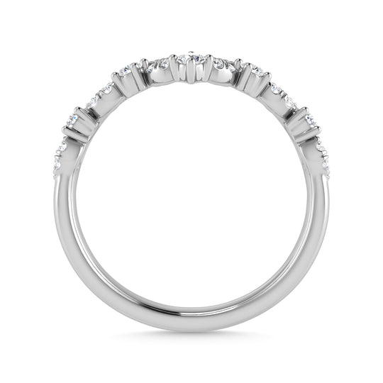 1/5 Ct.Tw. Diamond Chevron Band in 10K White Gold