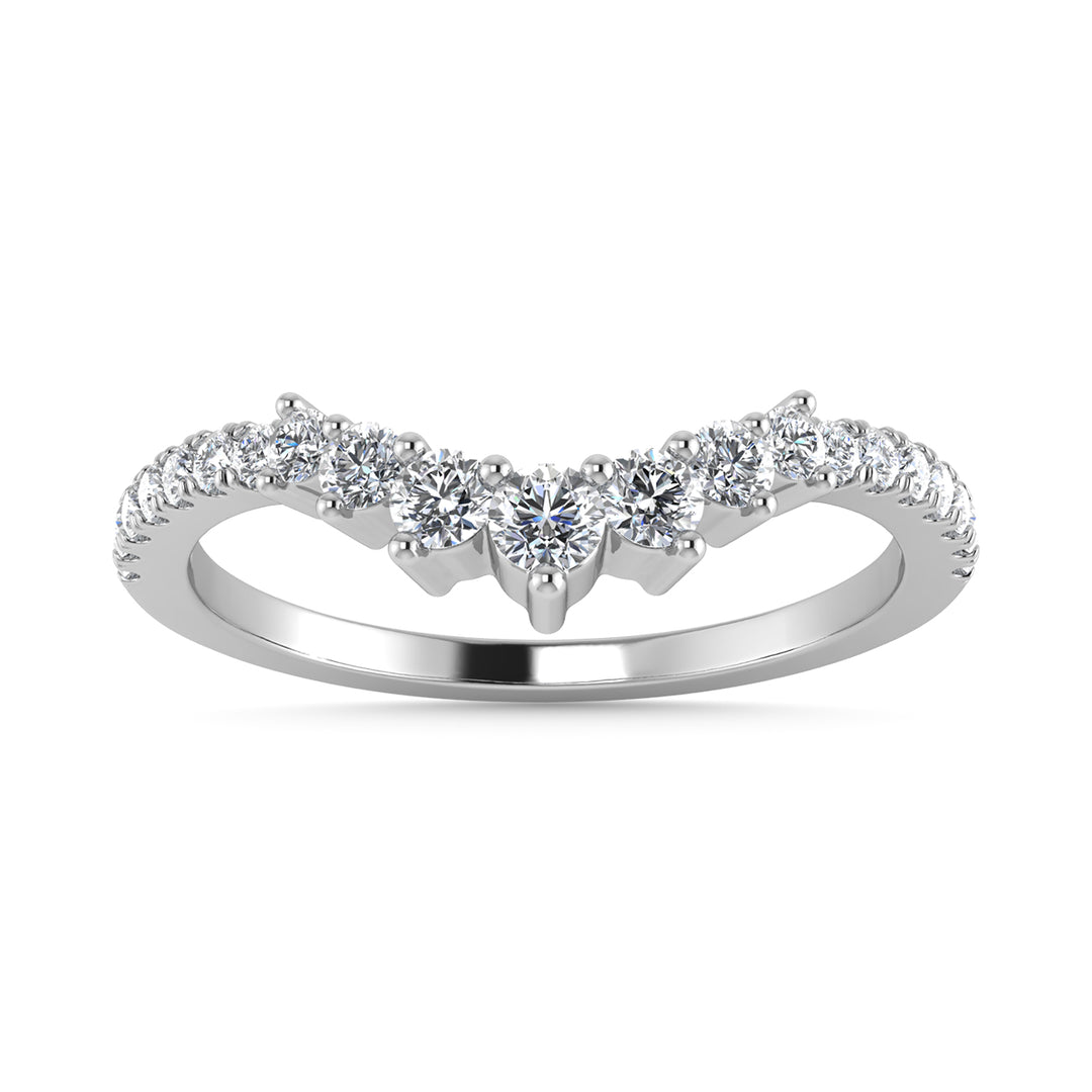 1/4 Ct.Tw. Diamond Chevron Band in 14k White Gold