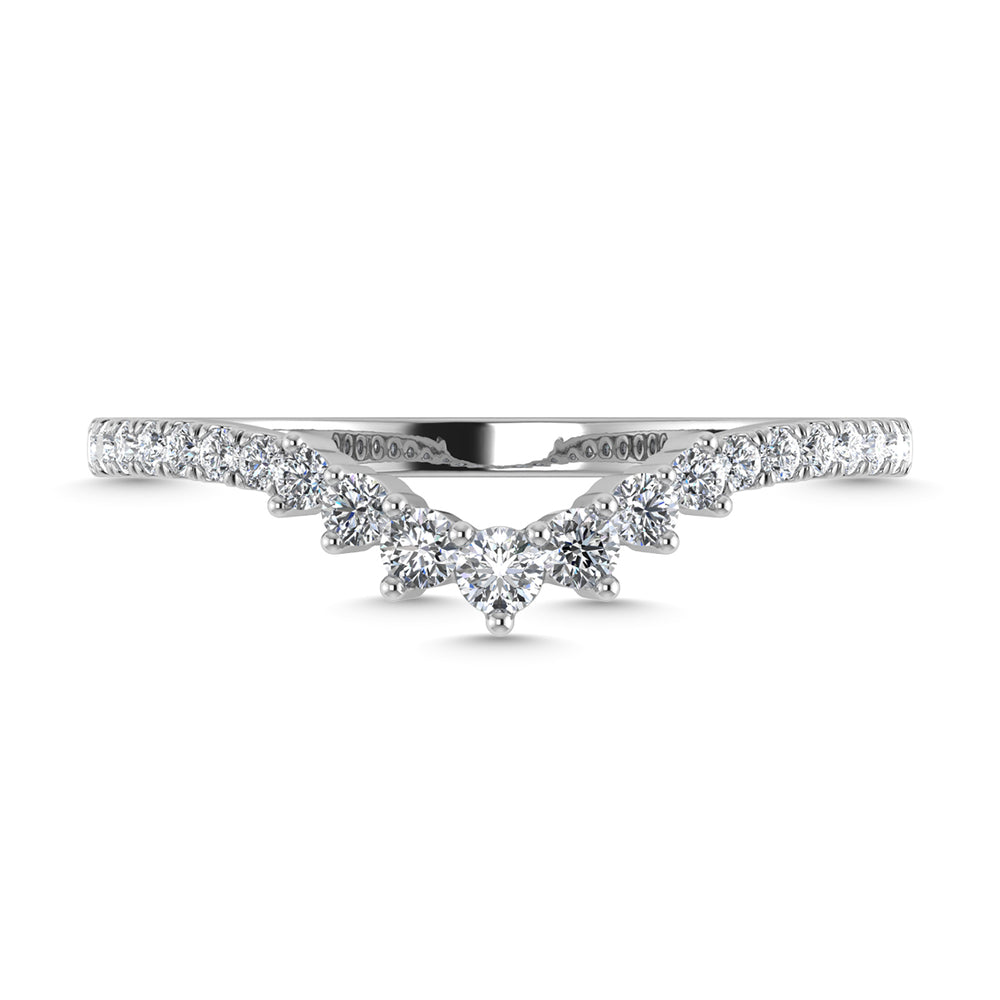 1/4 Ct.Tw. Diamond Chevron Band in 14k White Gold