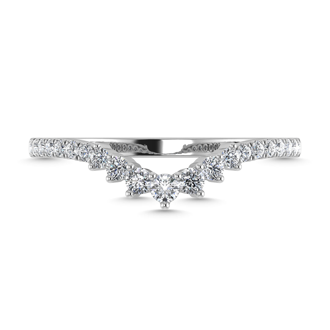 1/4 Ct.Tw. Diamond Chevron Band in 14k White Gold