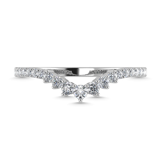 1/4 Ct.Tw. Diamond Chevron Band in 14k White Gold