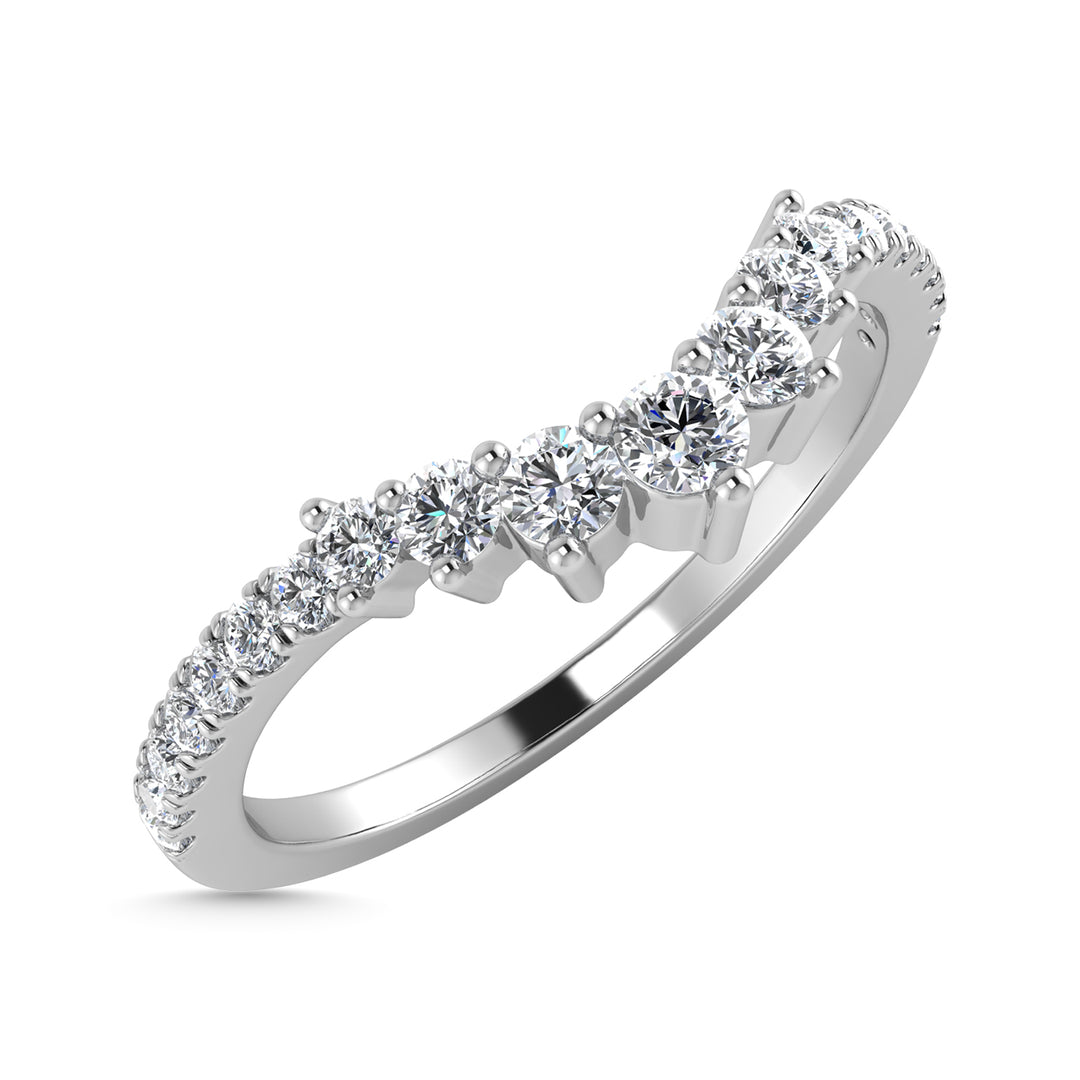 1/4 Ct.Tw. Diamond Chevron Band in 14k White Gold
