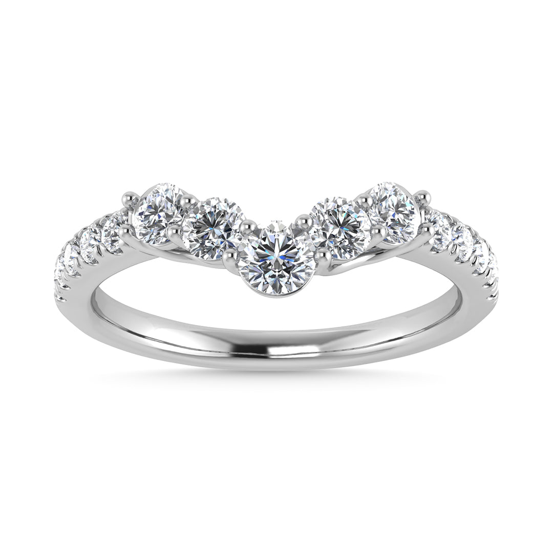 1/2 Ct.Tw. Diamond Chevron Band in 14k White Gold