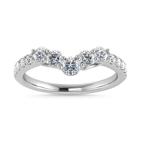 1/2 Ct.Tw. Diamond Chevron Band in 14k White Gold