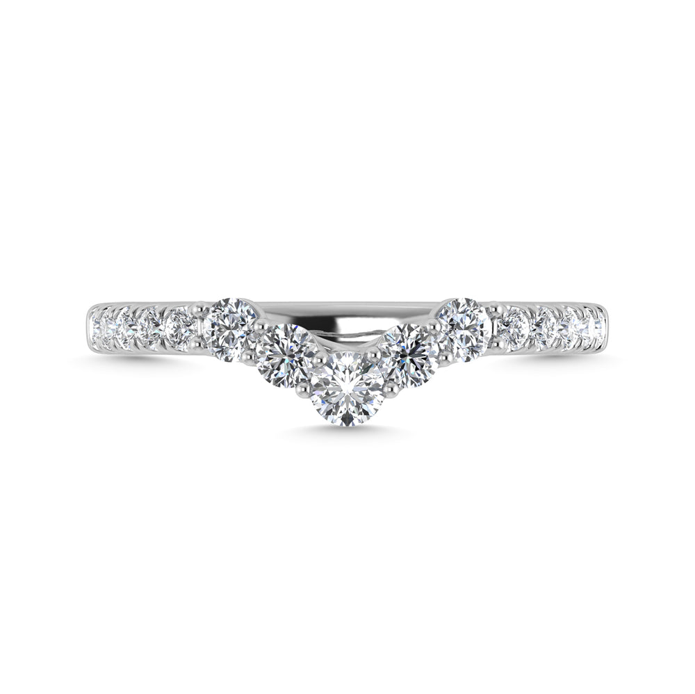 1/2 Ct.Tw. Diamond Chevron Band in 14k White Gold