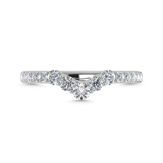 1/2 Ct.Tw. Diamond Chevron Band in 14k White Gold