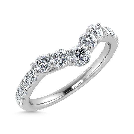 1/2 Ct.Tw. Diamond Chevron Band in 14k White Gold