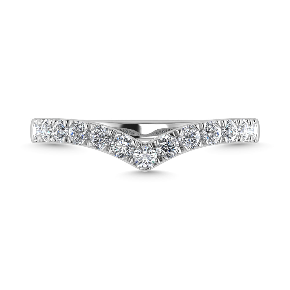 Diamante 1/2 Ct.Tw. Banda de chevr√≥n en oro blanco de 10 quilates