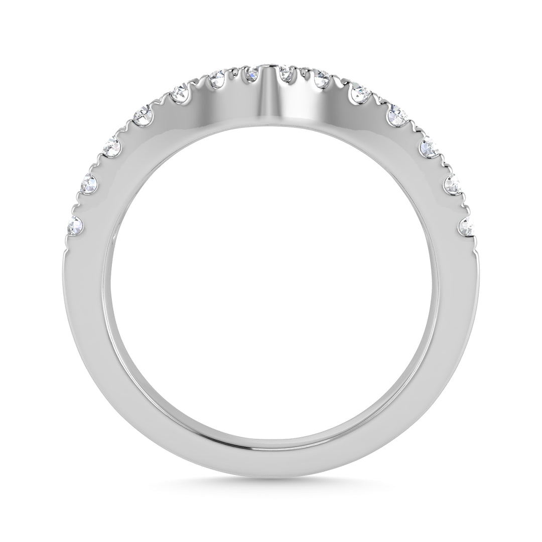 Diamante 1/2 Ct.Tw. Banda de chevr√≥n en oro blanco de 10 quilates