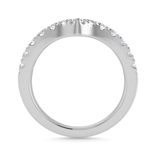 Diamante 1/2 Ct.Tw. Banda de chevr√≥n en oro blanco de 10 quilates