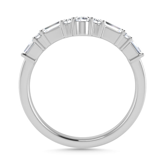 Diamante 1/3 Ct.Tw. Alianza de boda para mujer en oro blanco de 14 quilates