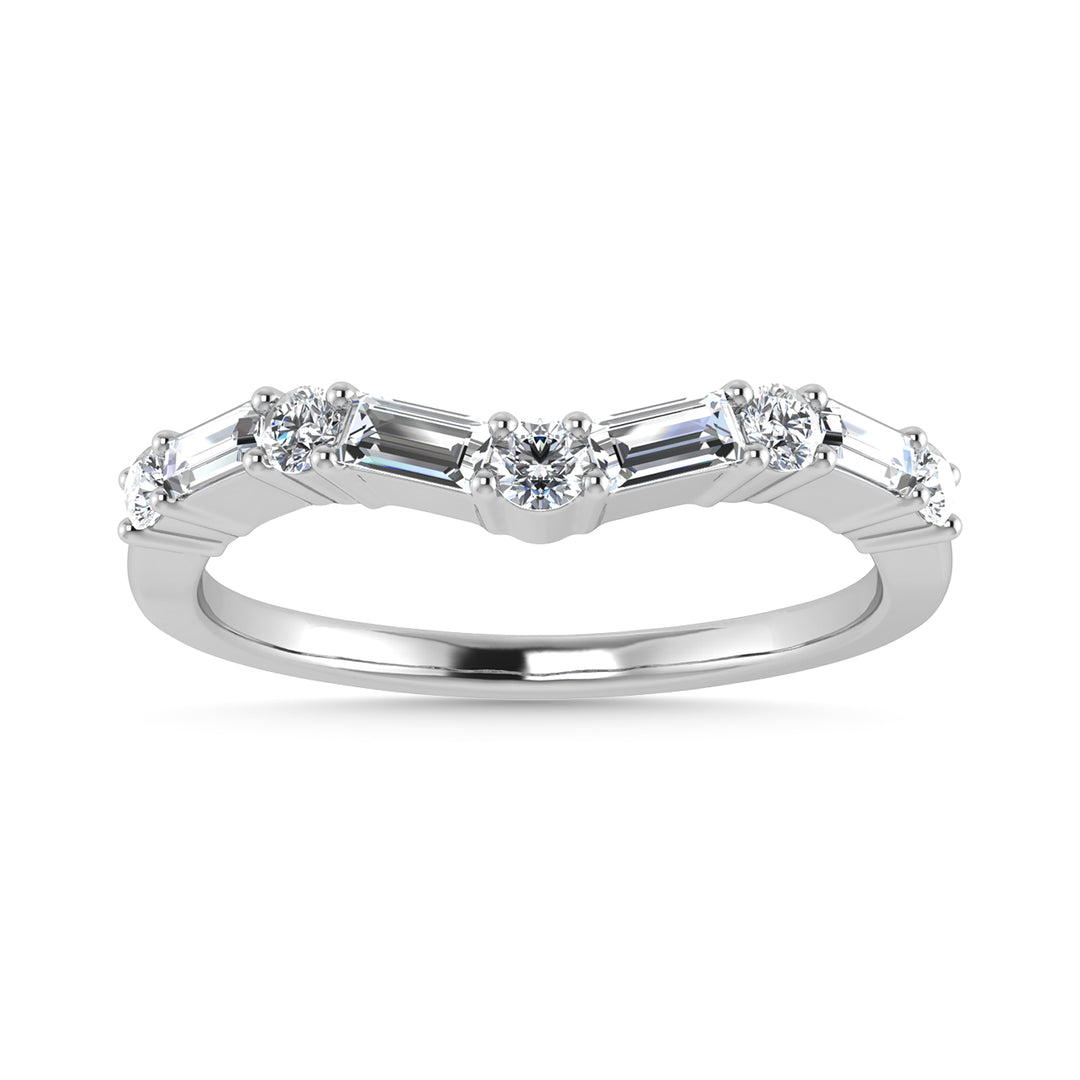 Diamante 1/3 Ct.Tw. Anillo protector en oro blanco de 14 k