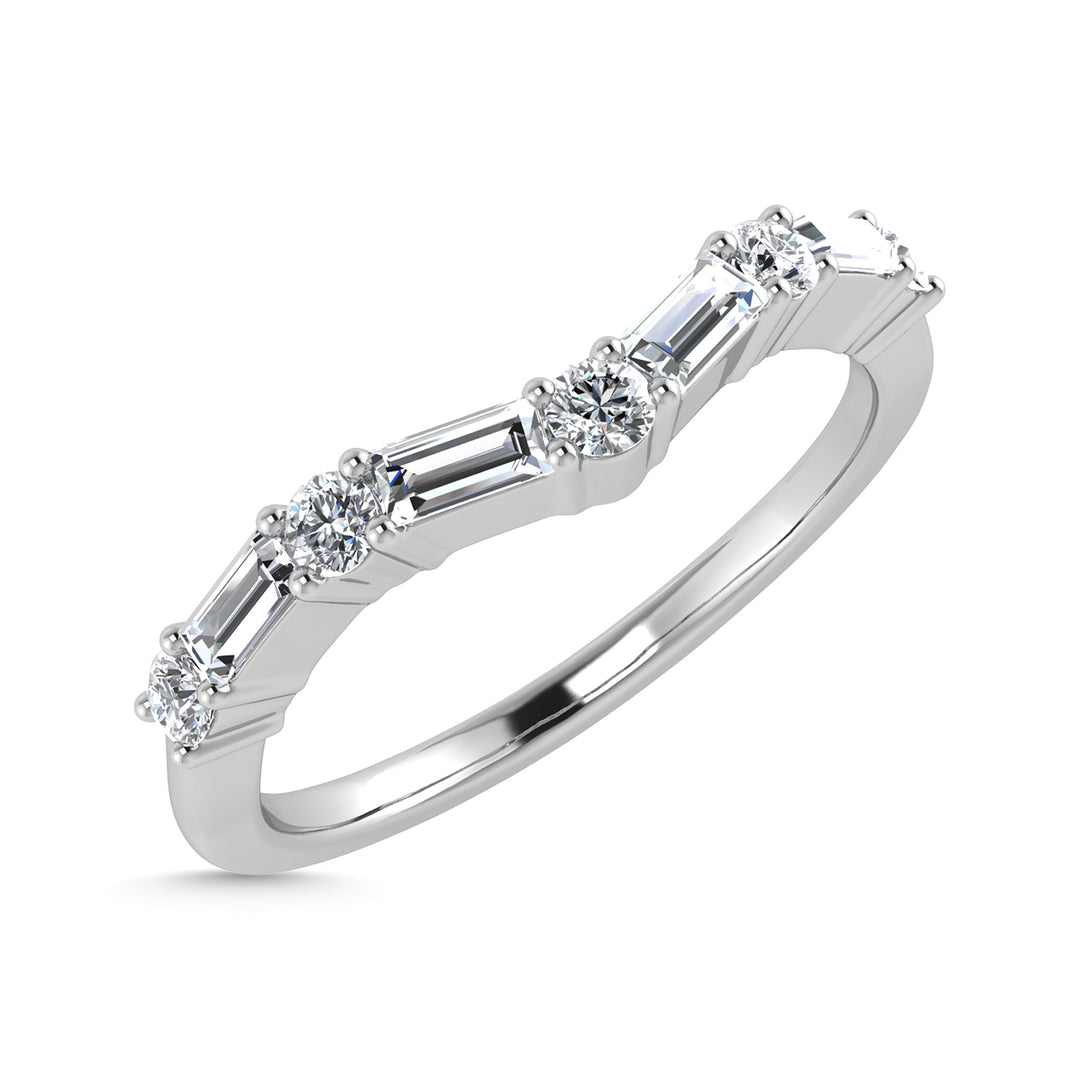 Diamante 1/3 Ct.Tw. Anillo protector en oro blanco de 14 k