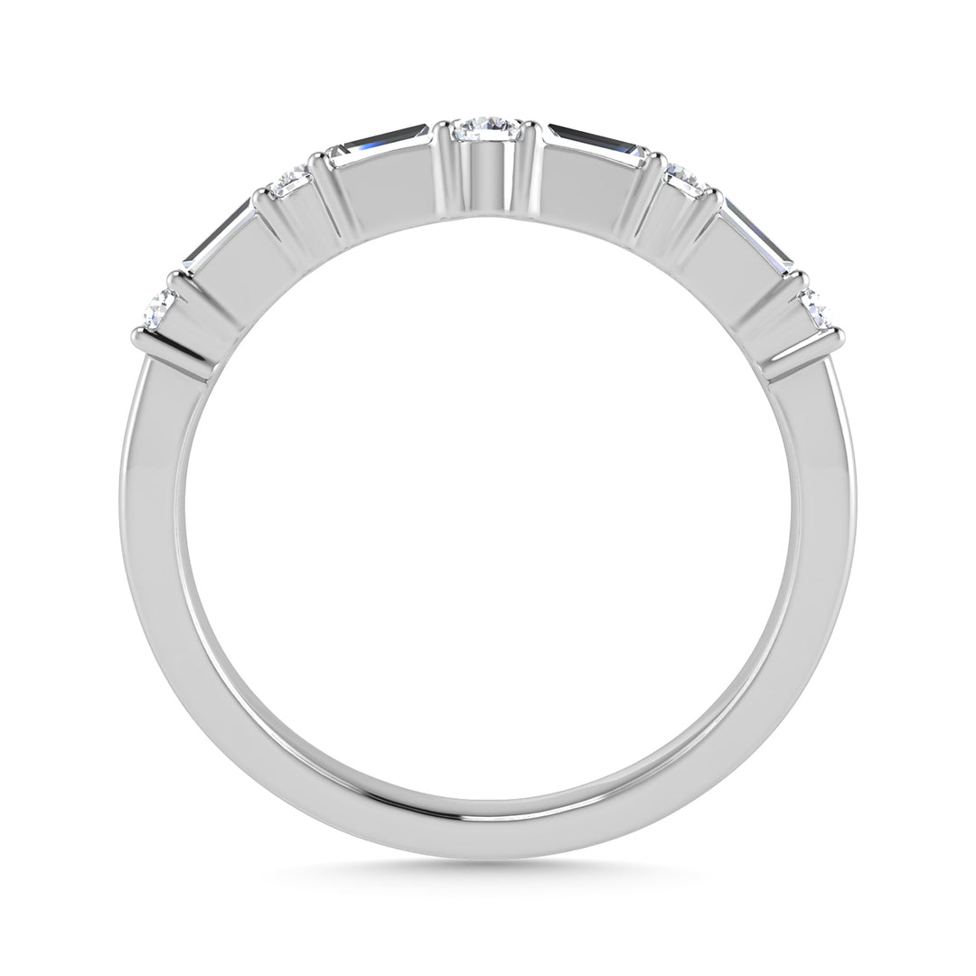 Diamante 1/3 Ct.Tw. Anillo protector en oro blanco de 14 k