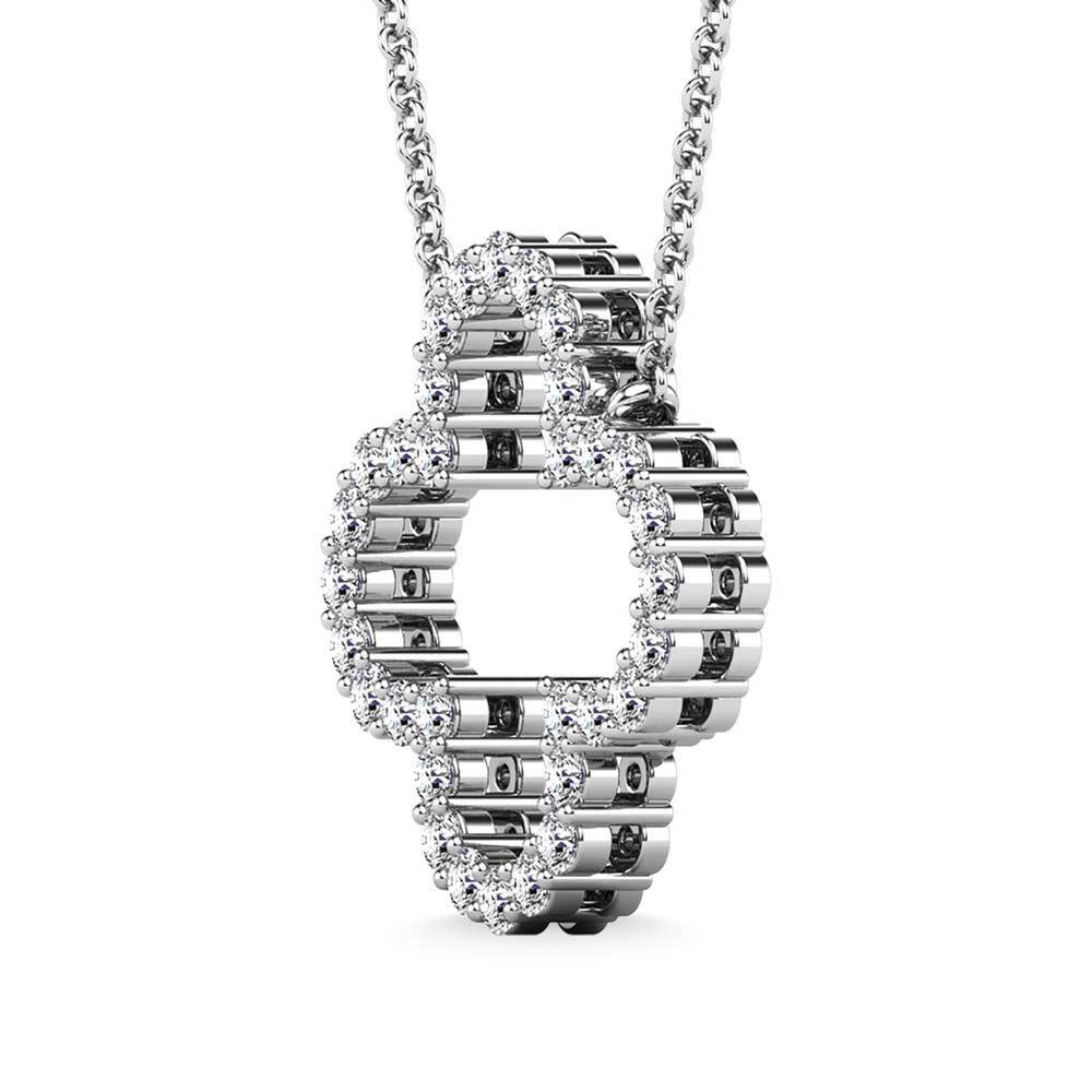 1/3 Ct. Tw. Diamond Clover Pendant in 10K White Gold