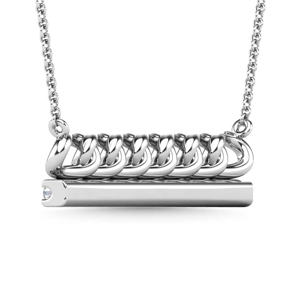 1/5 Ct. Tw. Diamond Bar Necklace in 10K White Gold
