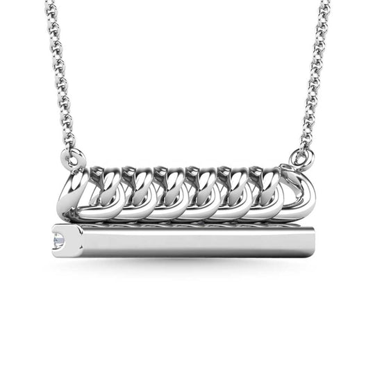 1/5 Ct. Tw. Diamond Bar Necklace in 10K White Gold