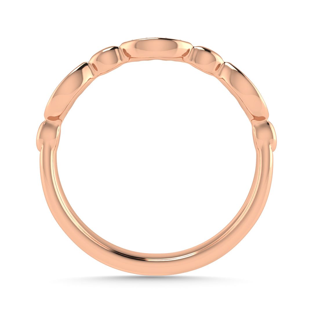 Diamante 1/20 Ct.Tw. Banda apilable en oro rosa de 10 quilates