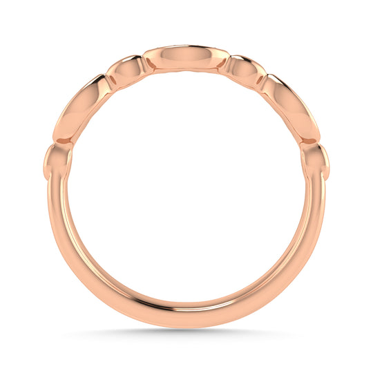 Diamante 1/20 Ct.Tw. Banda apilable en oro rosa de 10 quilates
