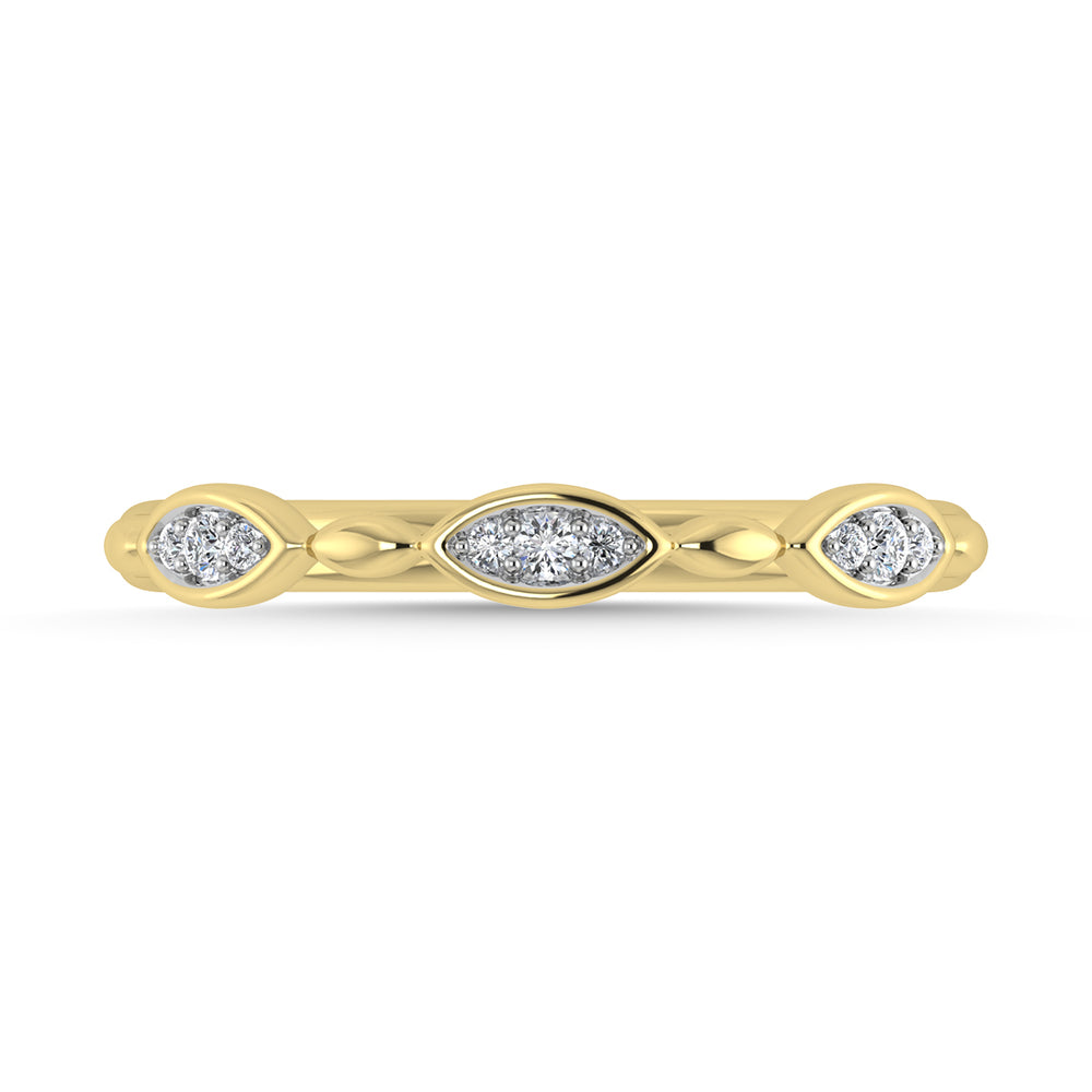 Diamante 1/20 Ct.Tw. Banda apilada en oro amarillo de 10 quilates