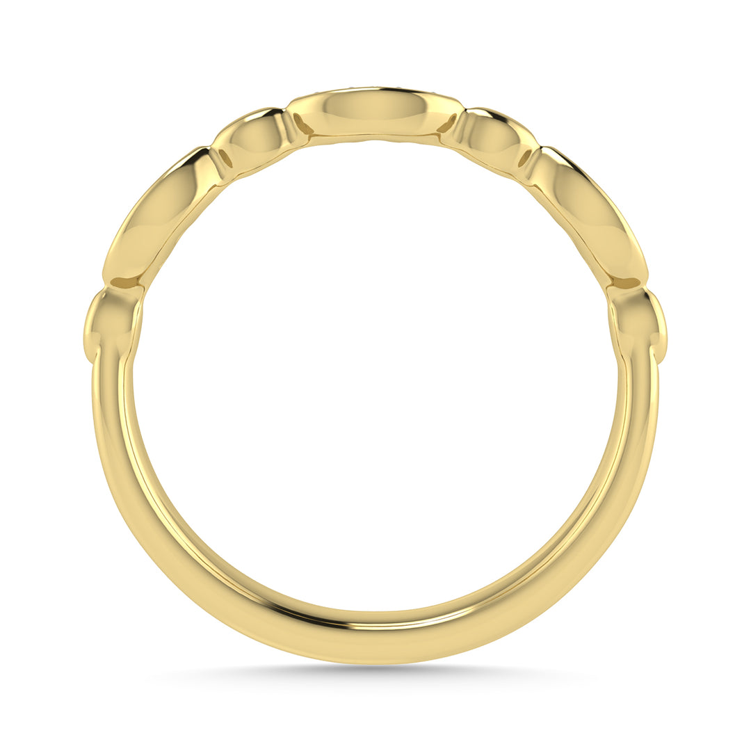 Diamante 1/20 Ct.Tw. Banda apilada en oro amarillo de 10 quilates