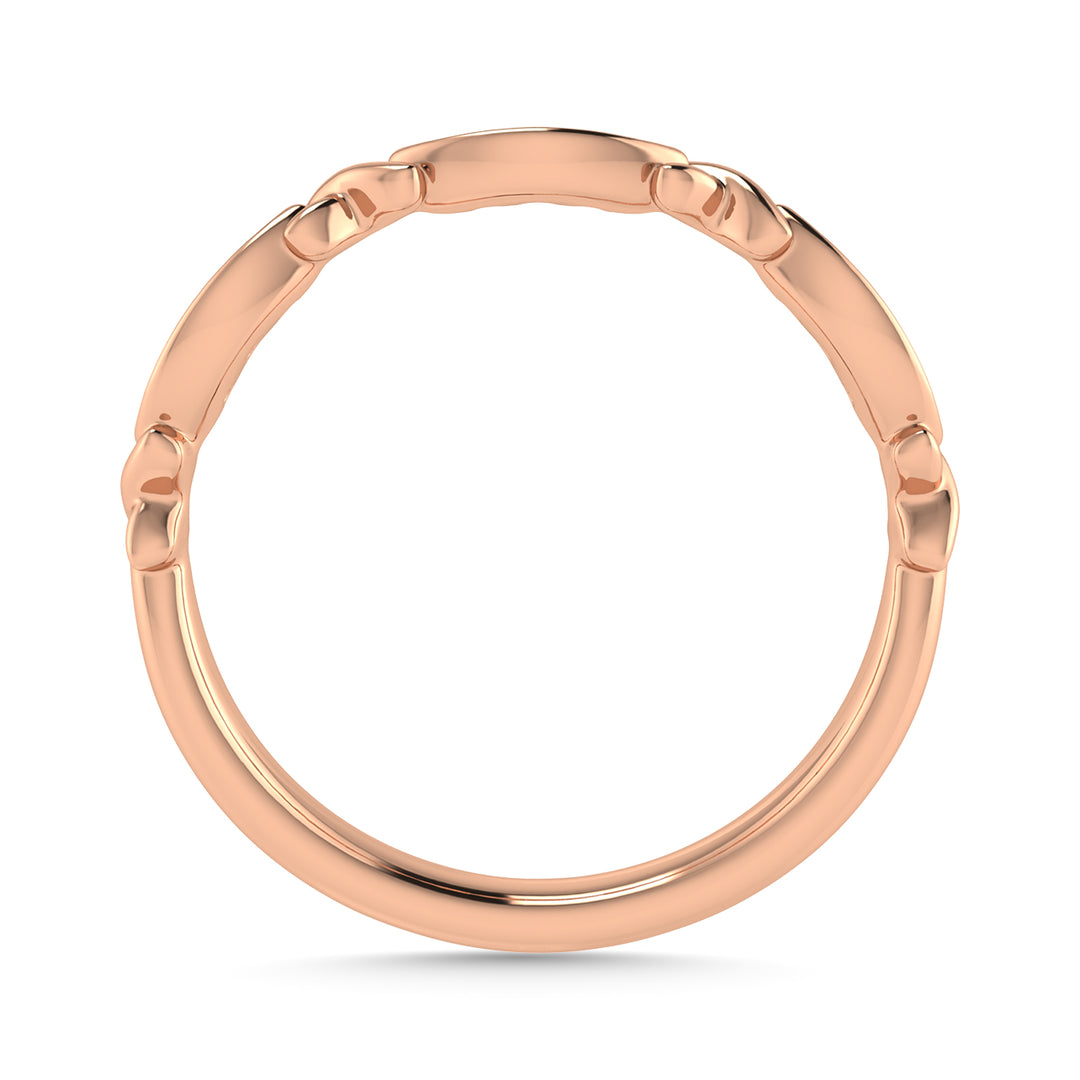Diamante 1/20 Ct.Tw. Banda apilable en oro rosa de 10 quilates