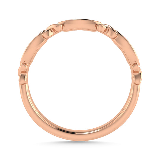 Diamante 1/20 Ct.Tw. Banda apilable en oro rosa de 10 quilates