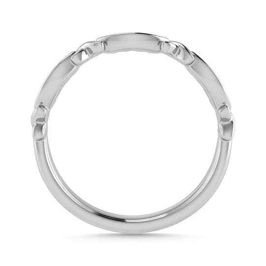 Diamante 1/20 Ct.Tw. Banda apilada en oro blanco de 10 quilates