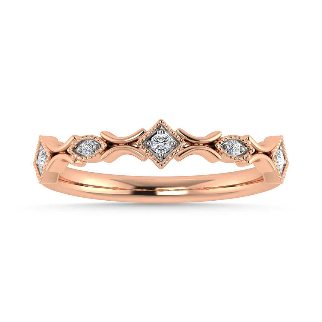 1/20 Ct. Tw. Diamond Stackable Band in 10K Rose Gold