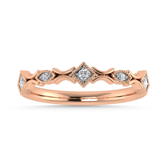1/20 Ct. Tw. Diamond Stackable Band in 10K Rose Gold