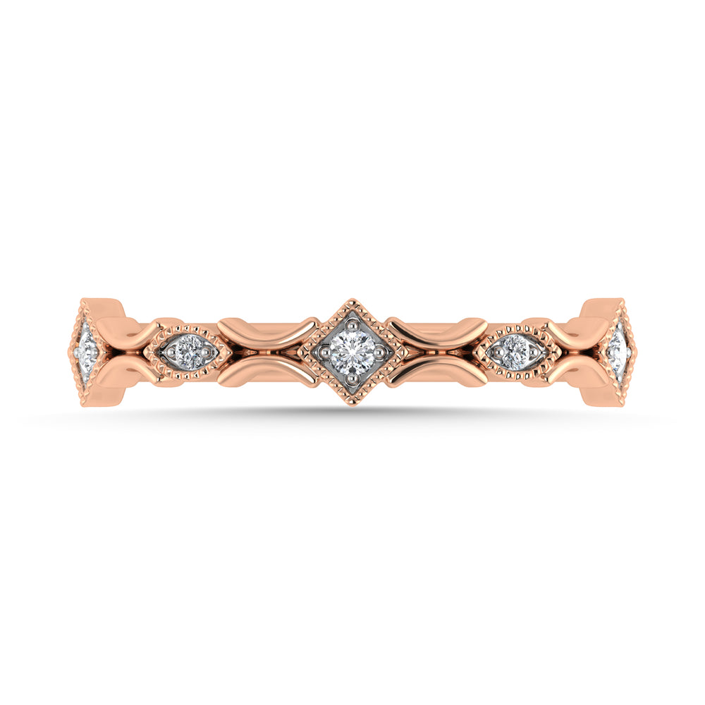 1/20 Ct. Tw. Diamond Stackable Band in 10K Rose Gold