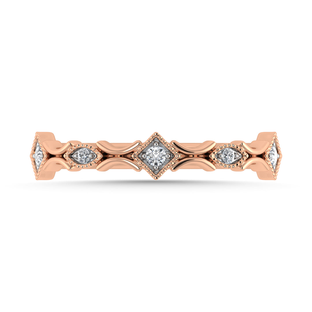 1/20 Ct. Tw. Diamond Stackable Band in 10K Rose Gold