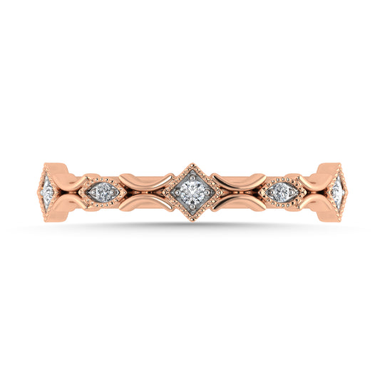1/20 Ct. Tw. Diamond Stackable Band in 10K Rose Gold