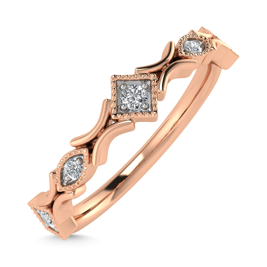 1/20 Ct. Tw. Diamond Stackable Band in 10K Rose Gold
