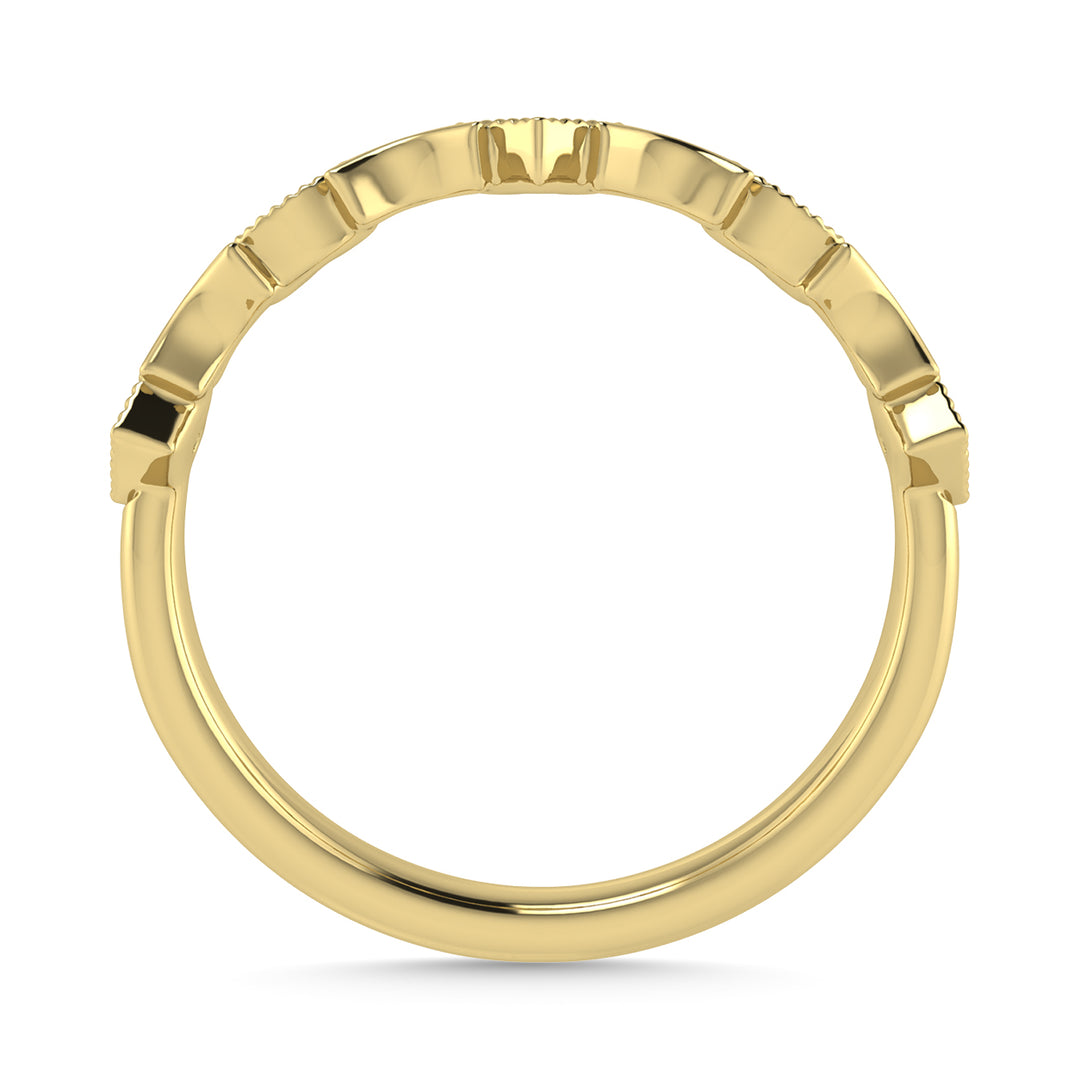 Diamante 1/20 Ct.Tw. Banda apilada en oro amarillo de 10 quilates